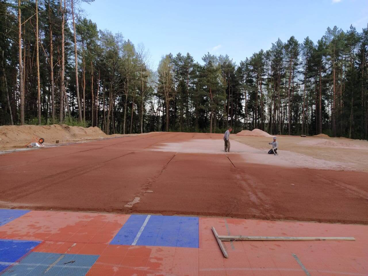 Строительство площадки и инженерных сетей для временной воздухоопорной конструкции для размещения теннисных кортов" по адресу: Минская обл., Минский р-н, аг. Ждановичи-1, включая электромонтажные работы